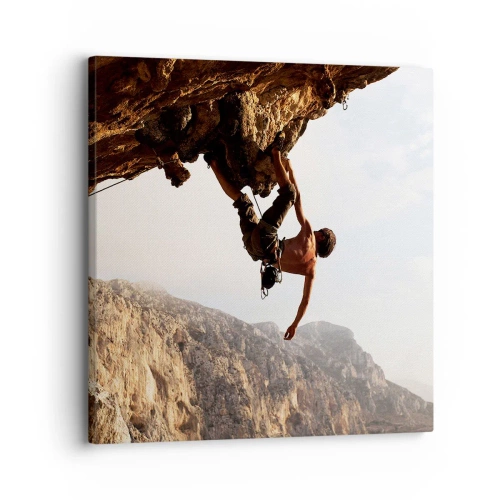 Canvastavla - Bild på duk - Världen i näven - 30x30 cm