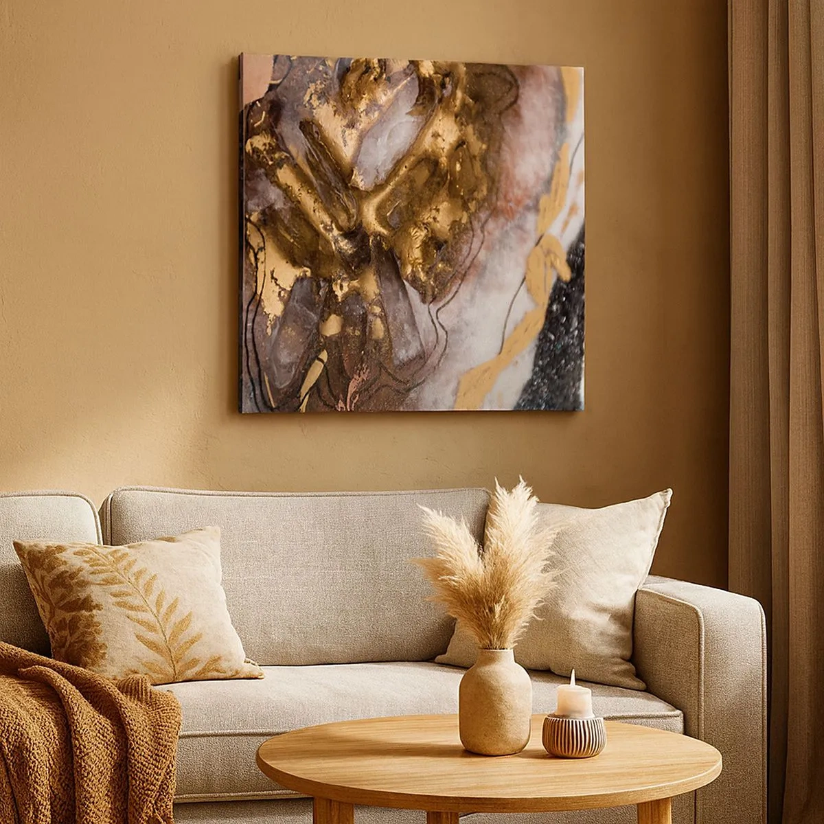 Canvastavla - Bild på duk - Jordens element - 30x30 cm