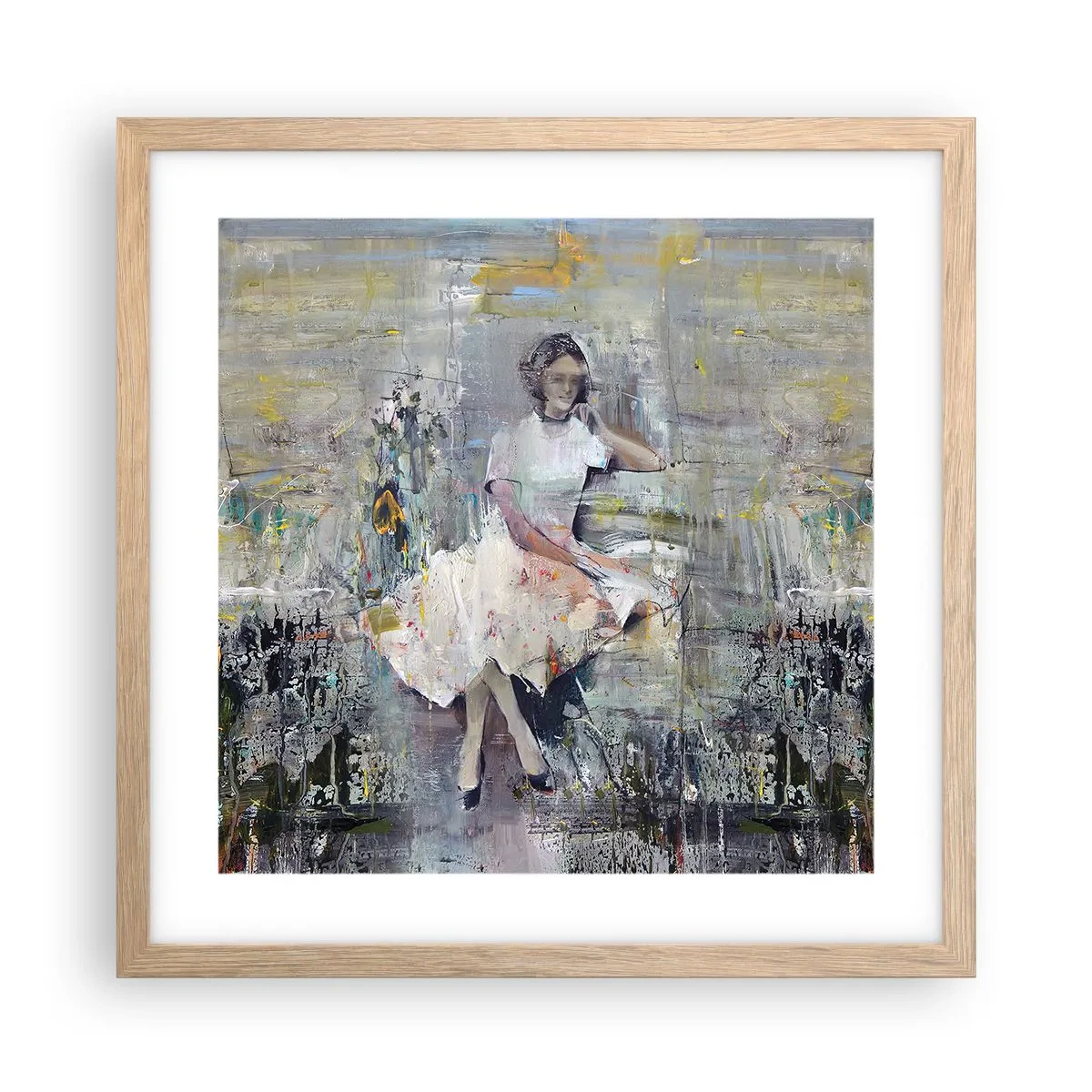 Affisch i ram av ljusek - Klassisk och modern - 40x40 cm