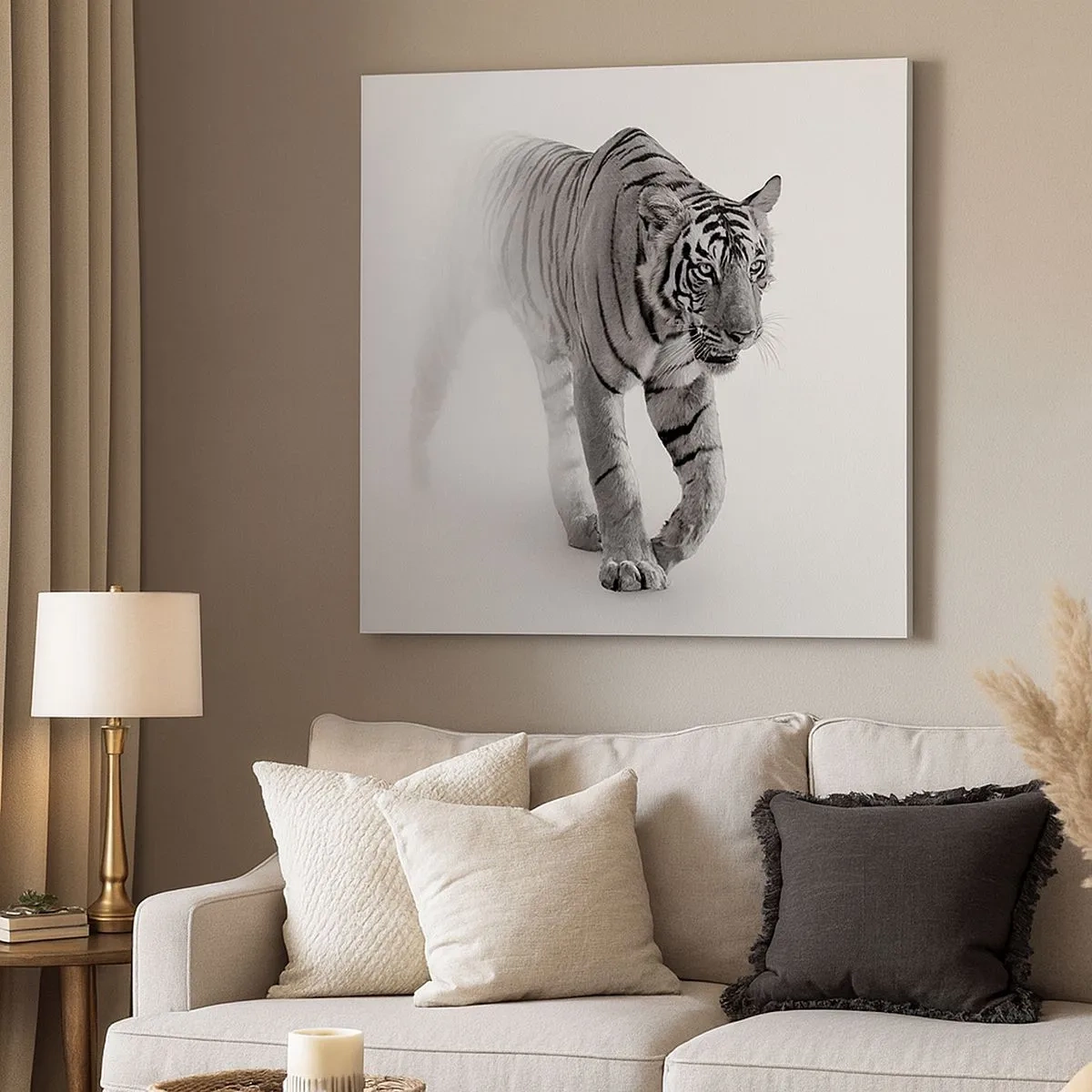 Canvastavla - Bild på duk - Gömd i dimman - 30x30 cm