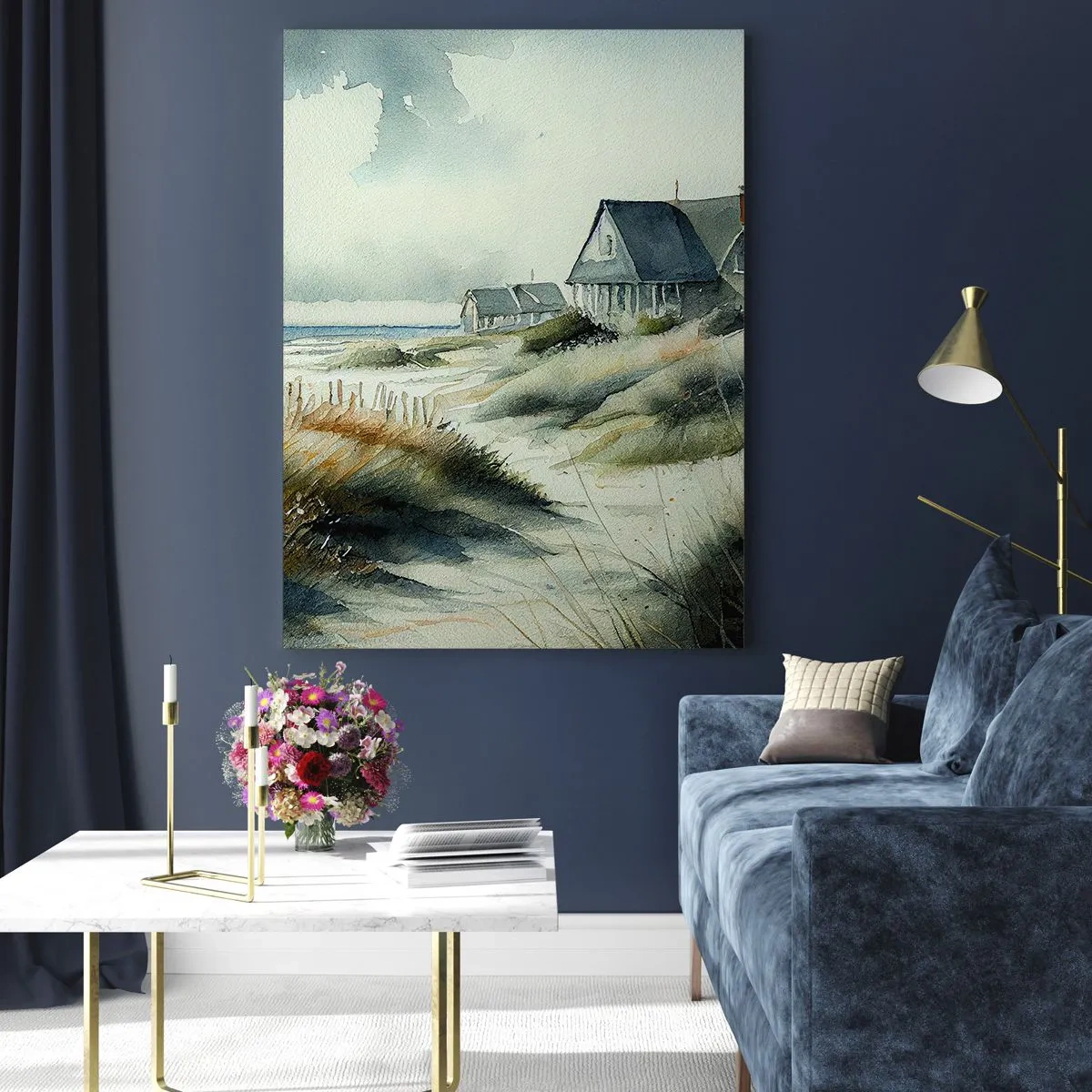 Glastavla - Bild på glas - Borta från liv och rörelse - 70x100 cm