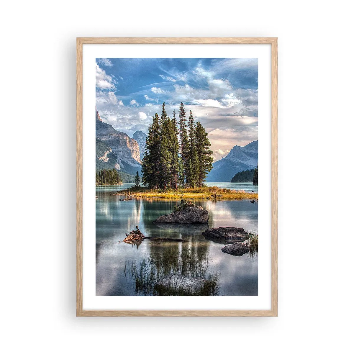 Affisch i ram av ljusek - Vid stort och rent vatten - 50x70 cm