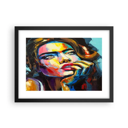 Affisch i svart ram - Drömmar seglar i himlen som fåglar - 40x30 cm