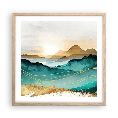 Affisch i ram av ljusek - På gränsen till abstraktion - landskap - 50x50 cm