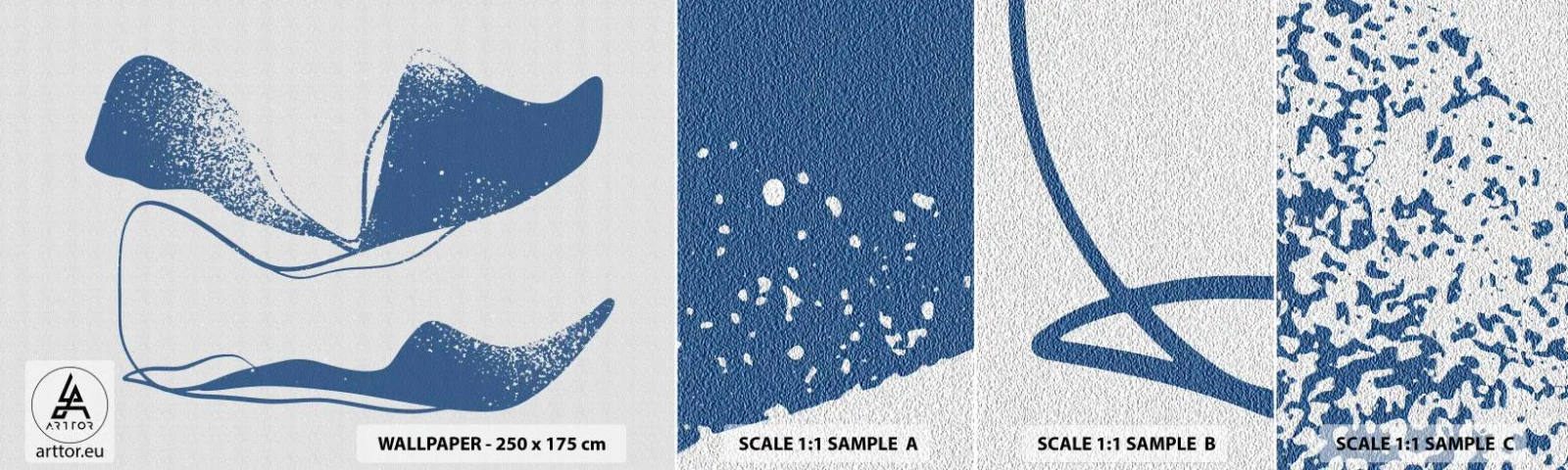Fototapet Prov Standard Eco - Bevingad abstraktion - Minimalism, Abstraktion, Bit - 100x30 cm