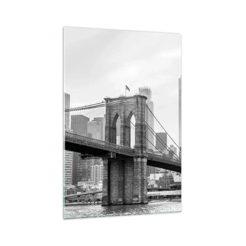 Glastavla - Bild på glas - New York stämning - 70x100 cm