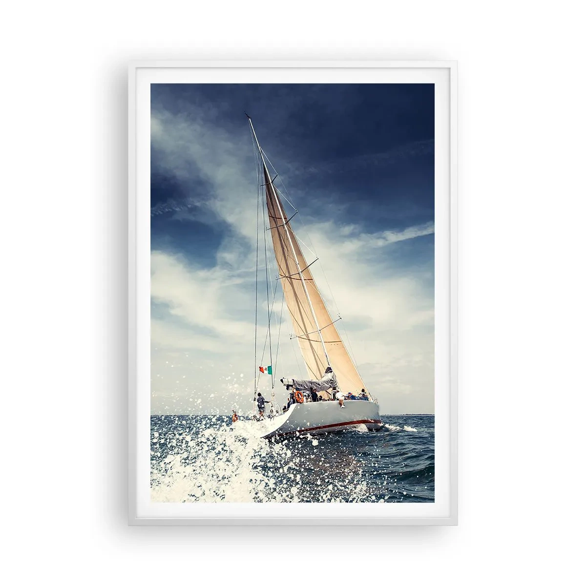 Affisch i vit ram - De hinner inte ikapp oss! - 70x100 cm