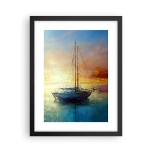 Affisch i svart ram - I guldviken - 30x40 cm