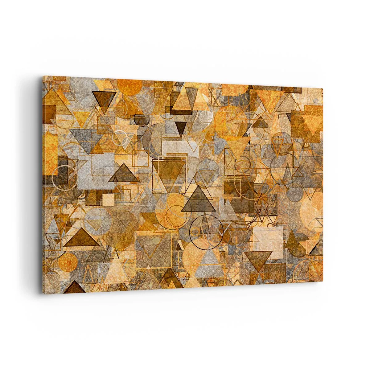 Canvastavla - Bild på duk - Värld infattad i form - 100x70 cm