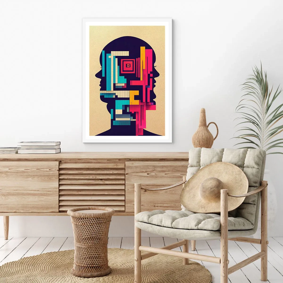 Affisch i vit ram - Nya band - 50x70 cm