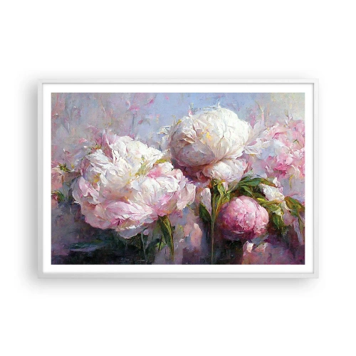 Affisch i vit ram - En bukett full av liv - 100x70 cm