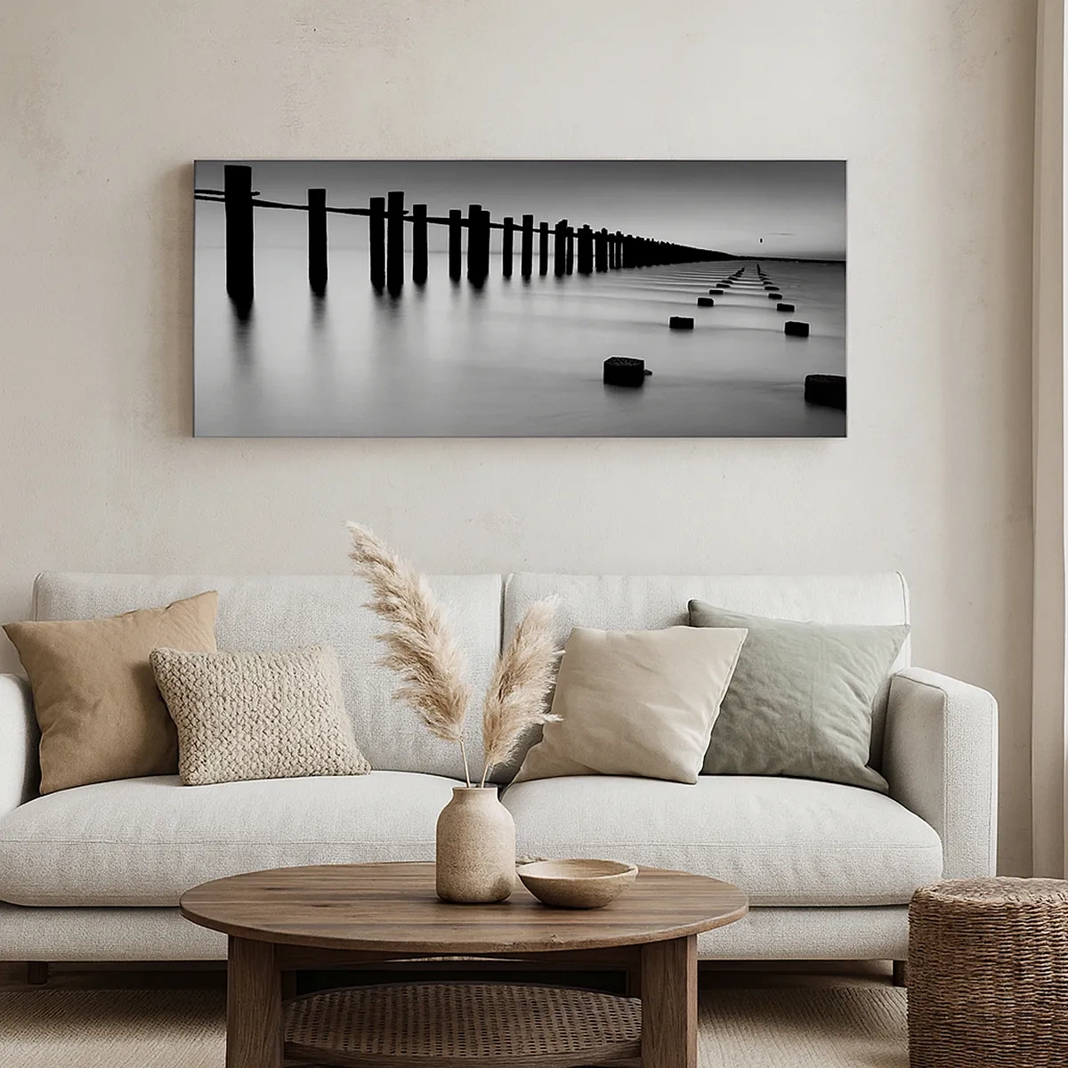 Canvastavla - Bild på duk - Landskap doppat i dimman - 30x30 cm