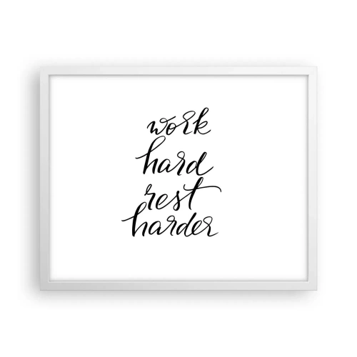 Affisch i vit ram - Livsbalans - 50x40 cm