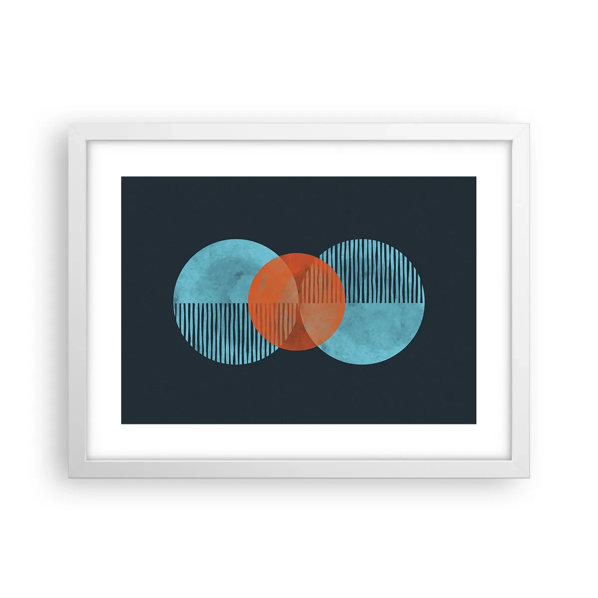 Affisch i vit ram - Symmetrisk komposition - 40x30 cm