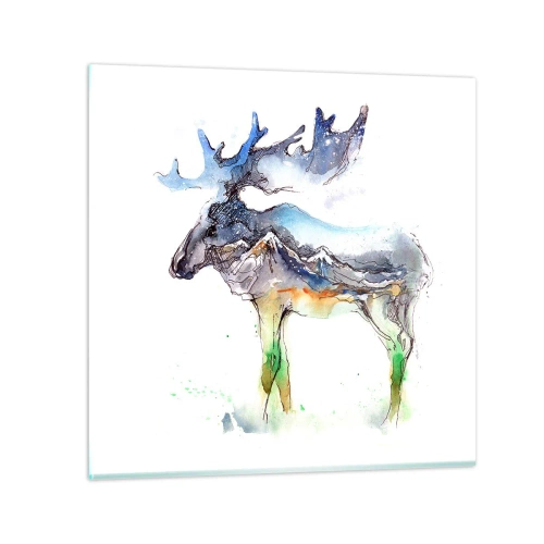 Glastavla - Bild på glas - Vintersagans figur - 60x60 cm