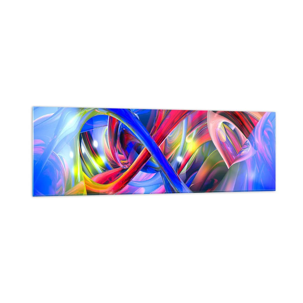 Glastavla - Bild på glas - Färgdans - 160x50 cm