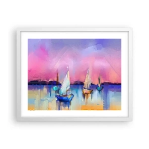 Affisch i vit ram - Riktning: öppet vatten - 50x40 cm