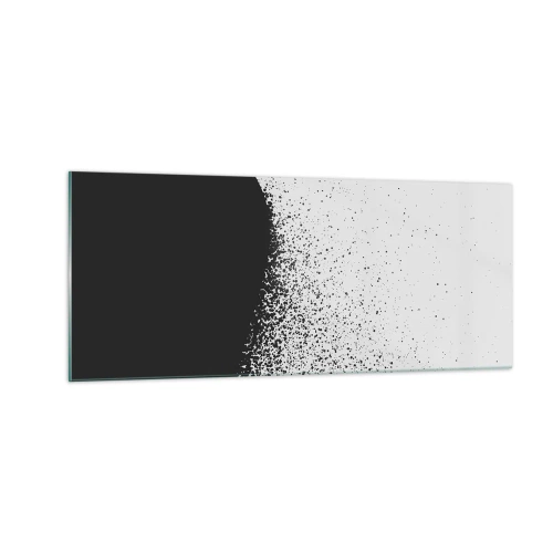 Glastavla - Bild på glas - Partiklarnas rörelse - 100x40 cm