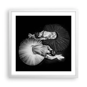 Affisch i vit ram - Jin och jang – den perfekta balansen - 50x50 cm