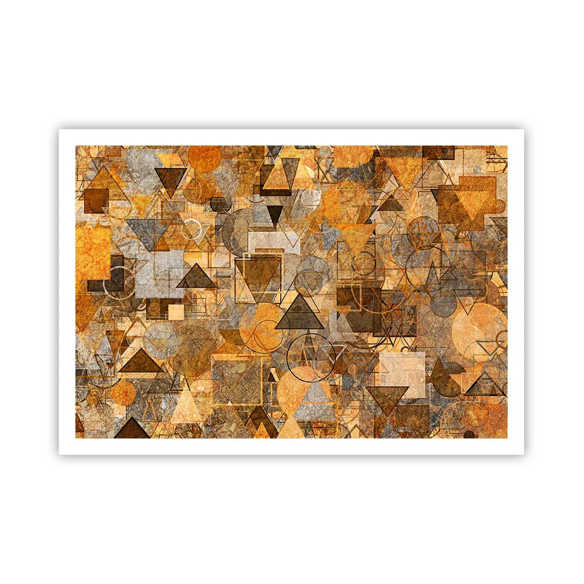 Affisch - Värld infattad i form - 100x70 cm