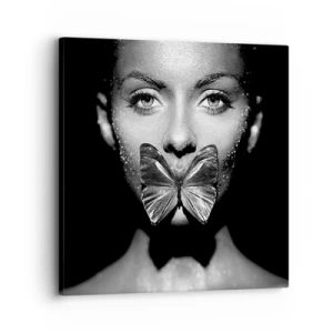 Canvastavla - Bild på duk - Fjärilkyss - 30x30 cm