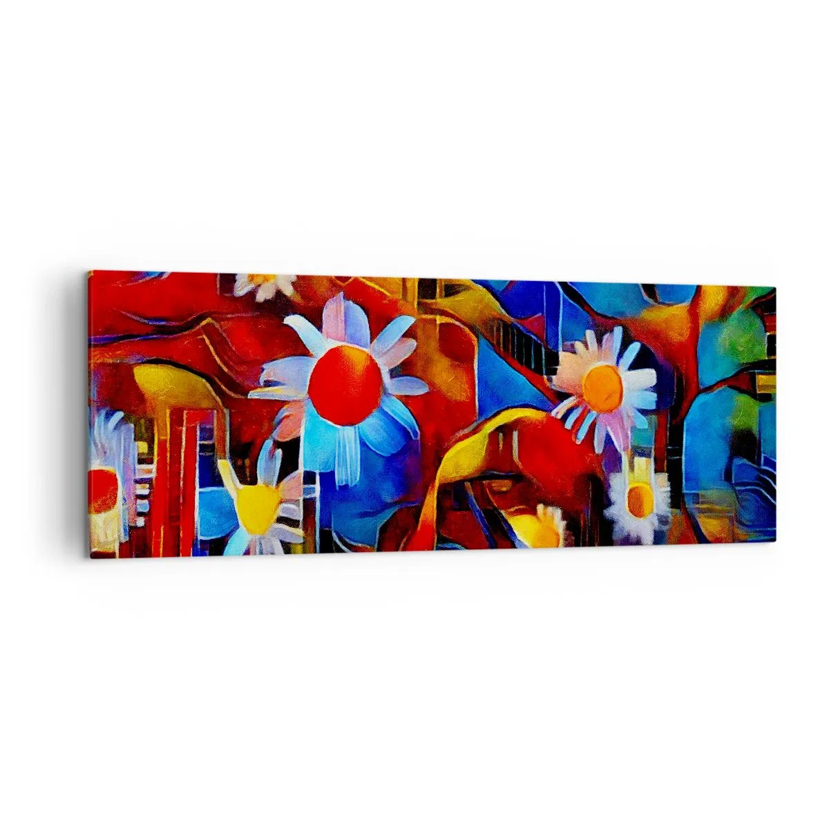 Canvastavla - Bild på duk - Livets färger - 140x50 cm