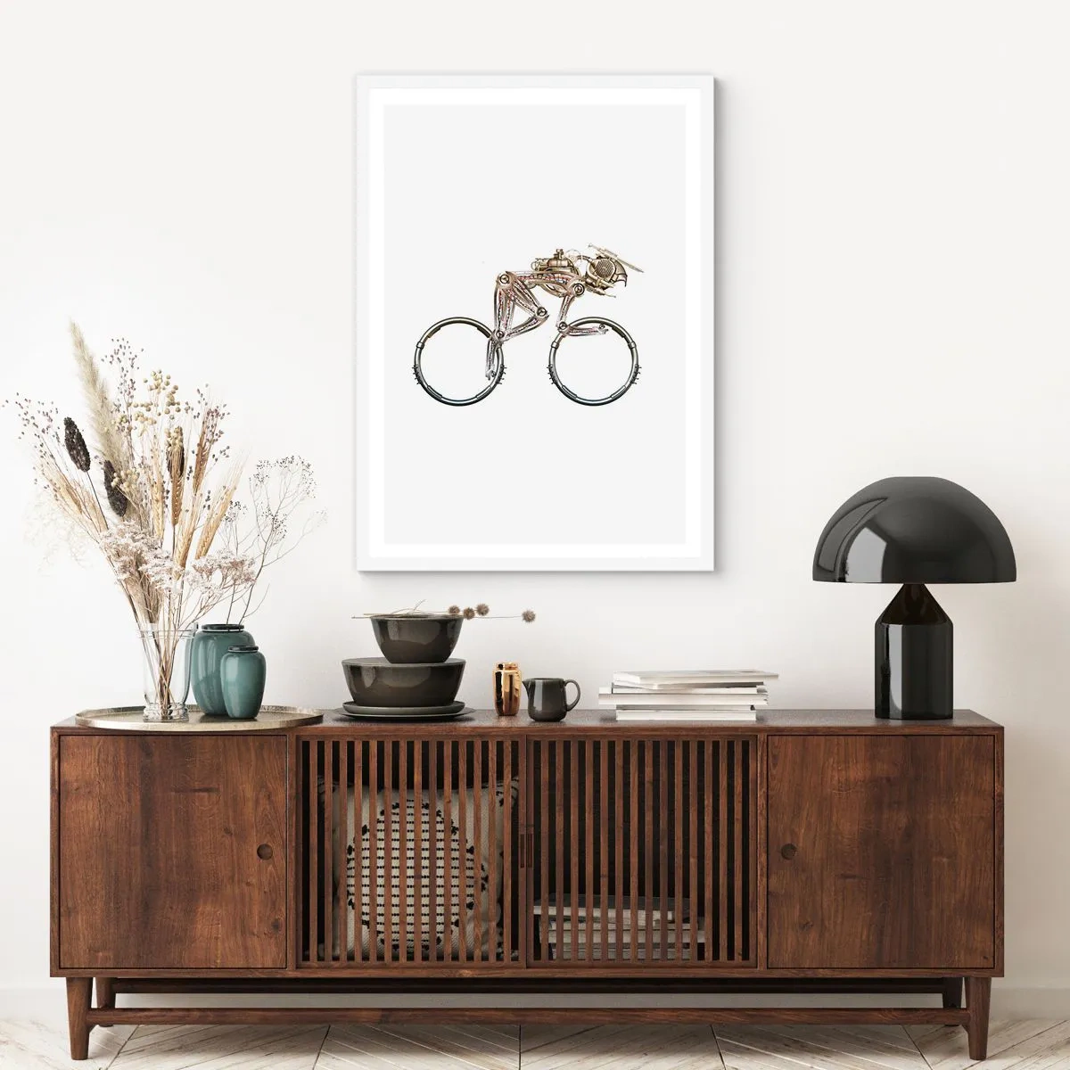 Affisch i vit ram - Underbar maskin - 70x100 cm