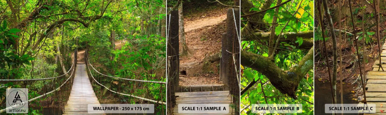 Fototapet Prov Standard Eco - Ty trädgården är full av klätterväxter - Landskap, Skog, Natur - 100x30 cm