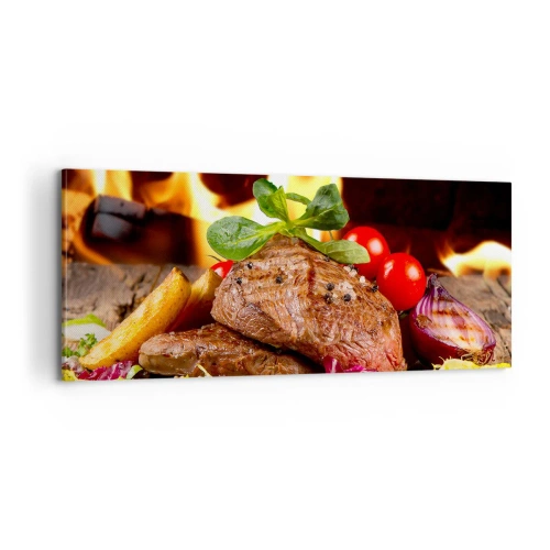 Canvastavla - Bild på duk - Framtrollad med glöd - 100x40 cm