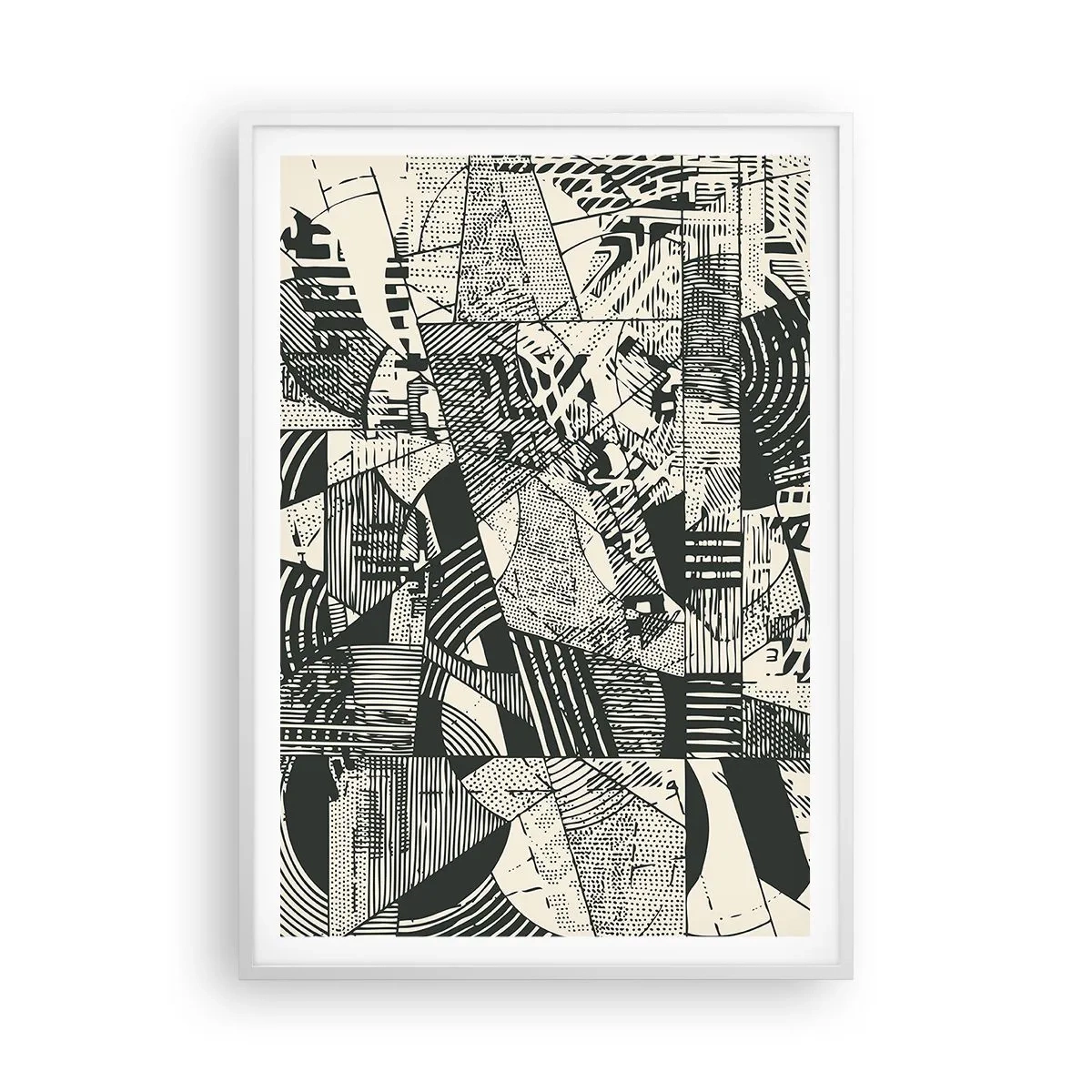 Affisch i vit ram - Nutidens dynamik - 70x100 cm