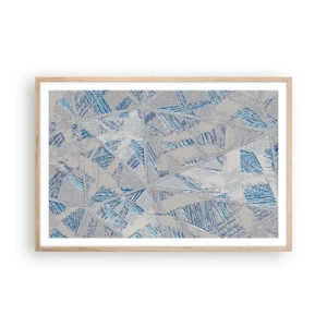 Affisch i ram av ljusek - I en gråblå labyrint - 91x61 cm