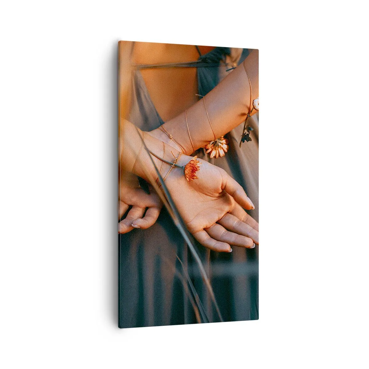 Canvastavla - Bild på duk - Bunden till naturen - 55x100 cm