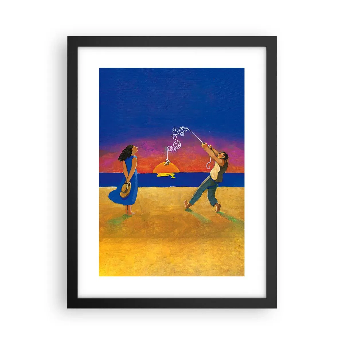 Affisch i svart ram - Mer än en stjärna från himlen - 30x40 cm