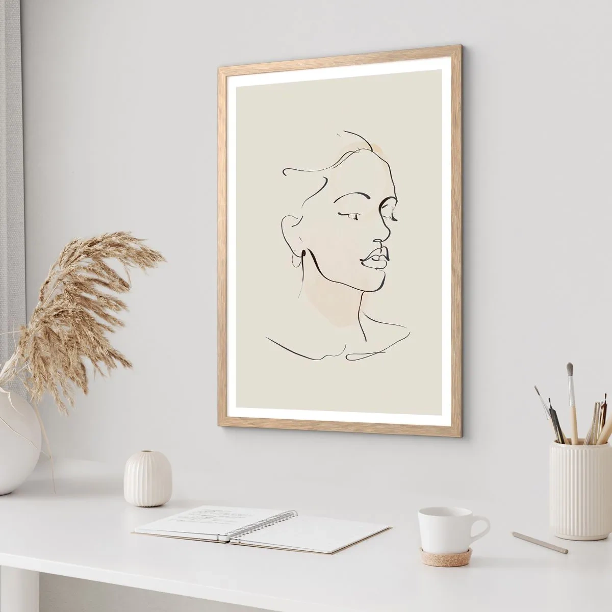 Affisch i ram av ljusek - Säkra drag - 61x91 cm