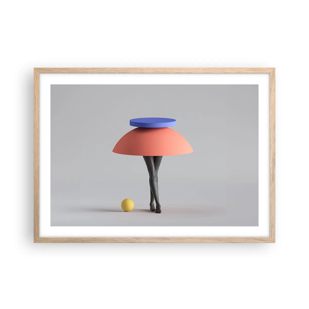 Affisch i ram av ljusek - Surrealistisk komposition - 70x50 cm