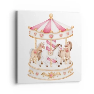 Canvastavla - Bild på duk - Barndomens ljuva värld - 30x30 cm