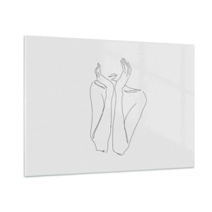 Glastavla - Bild på glas - Vad flickorna drömmer om - 100x70 cm