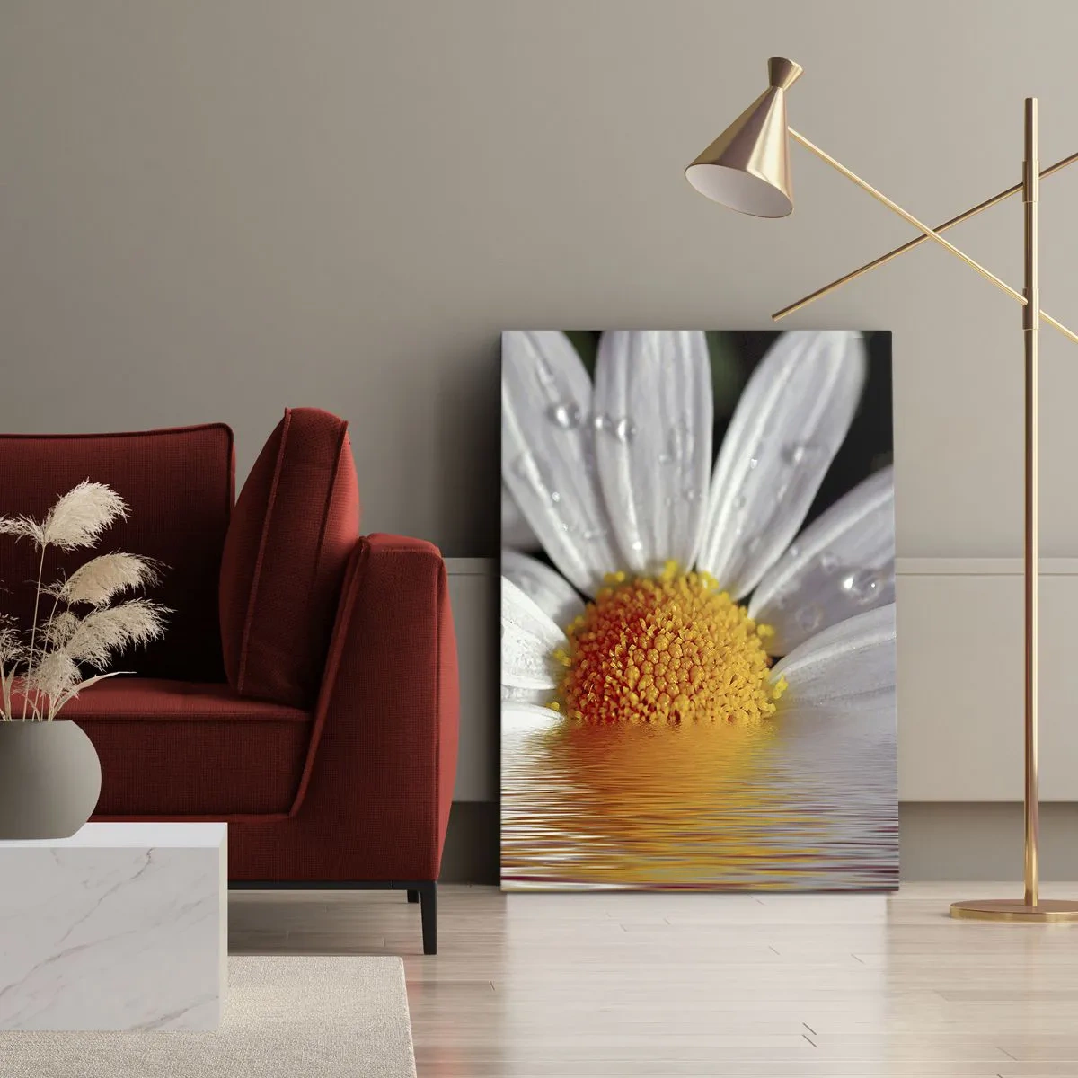Canvastavla - Bild på duk - Prästkrages uppstigande sol - 50x70 cm