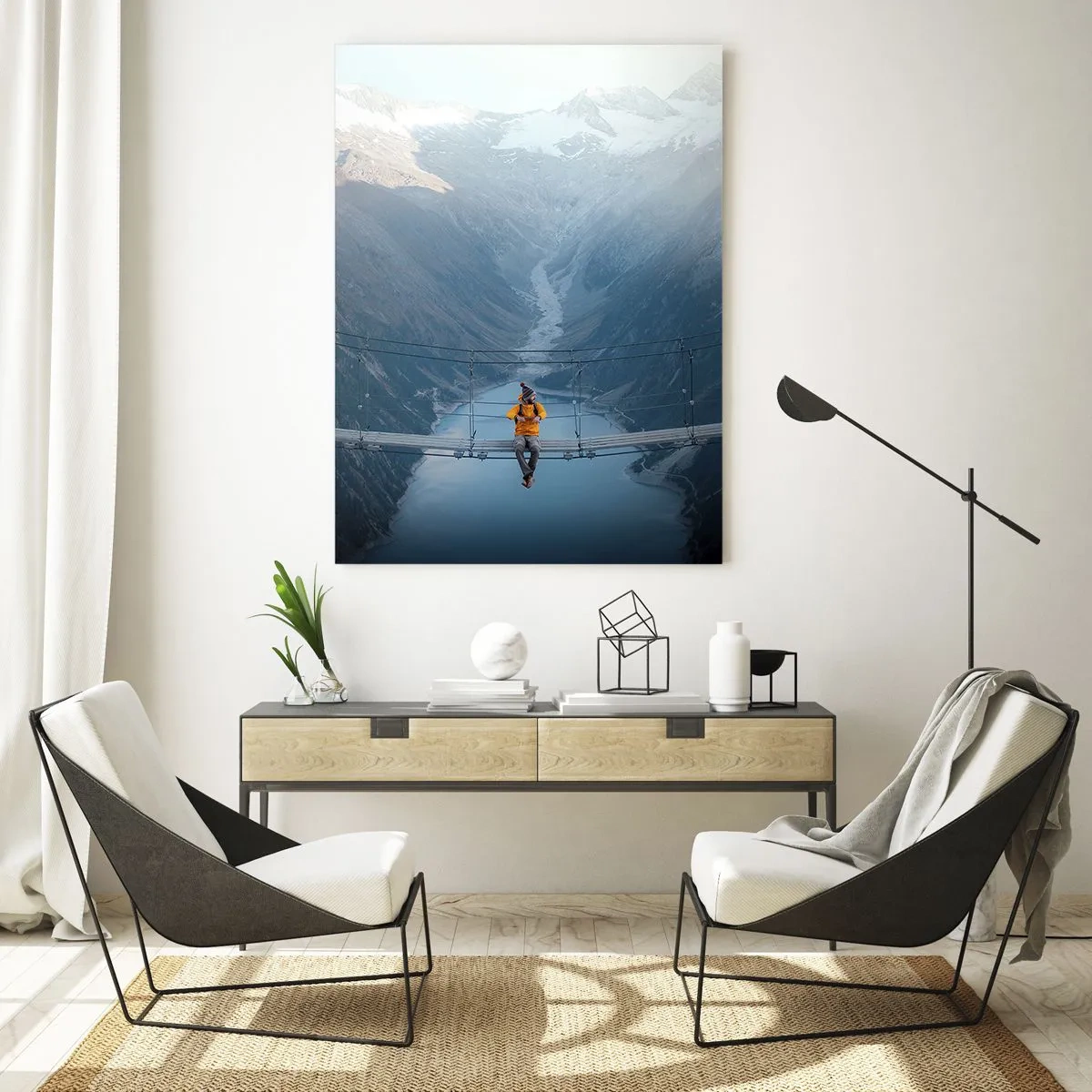 Glastavla - Bild på glas - Beundran i upphängt läge - 50x70 cm