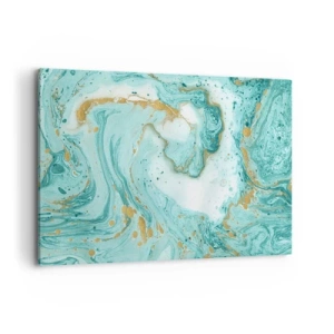 Canvastavla - Bild på duk - Under stora vågen från Edo-tiden - 120x80 cm