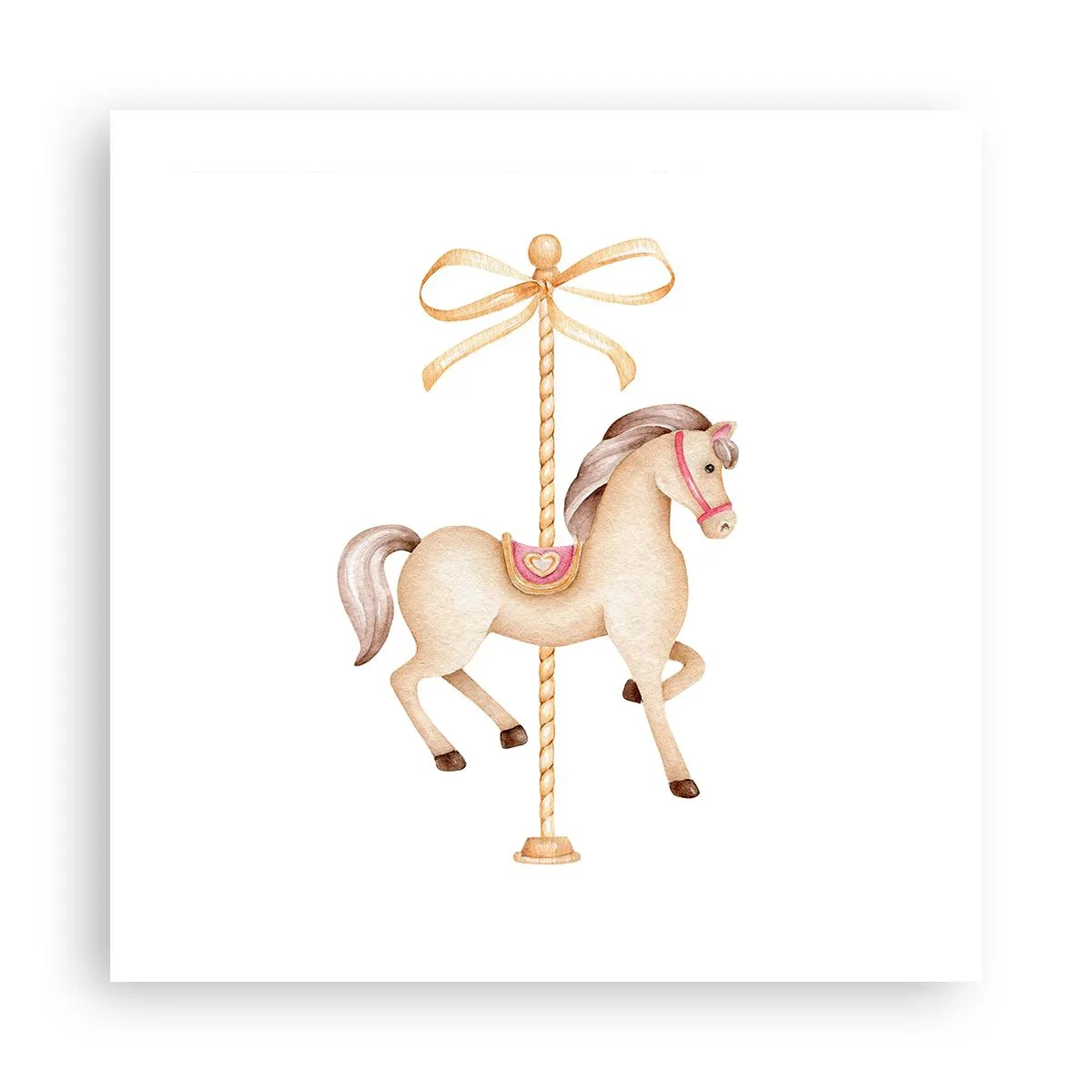 Affisch - Med en graciös trav - 50x50 cm