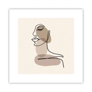 Affisch - Lyssnar på sig själv - 30x30 cm