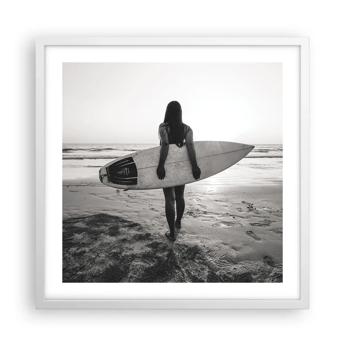 Affisch i vit ram - Havsvågens dotter - 50x50 cm