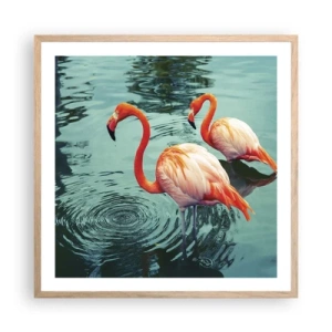 Affisch i ram av ljusek - Nu är vi på modet - 60x60 cm