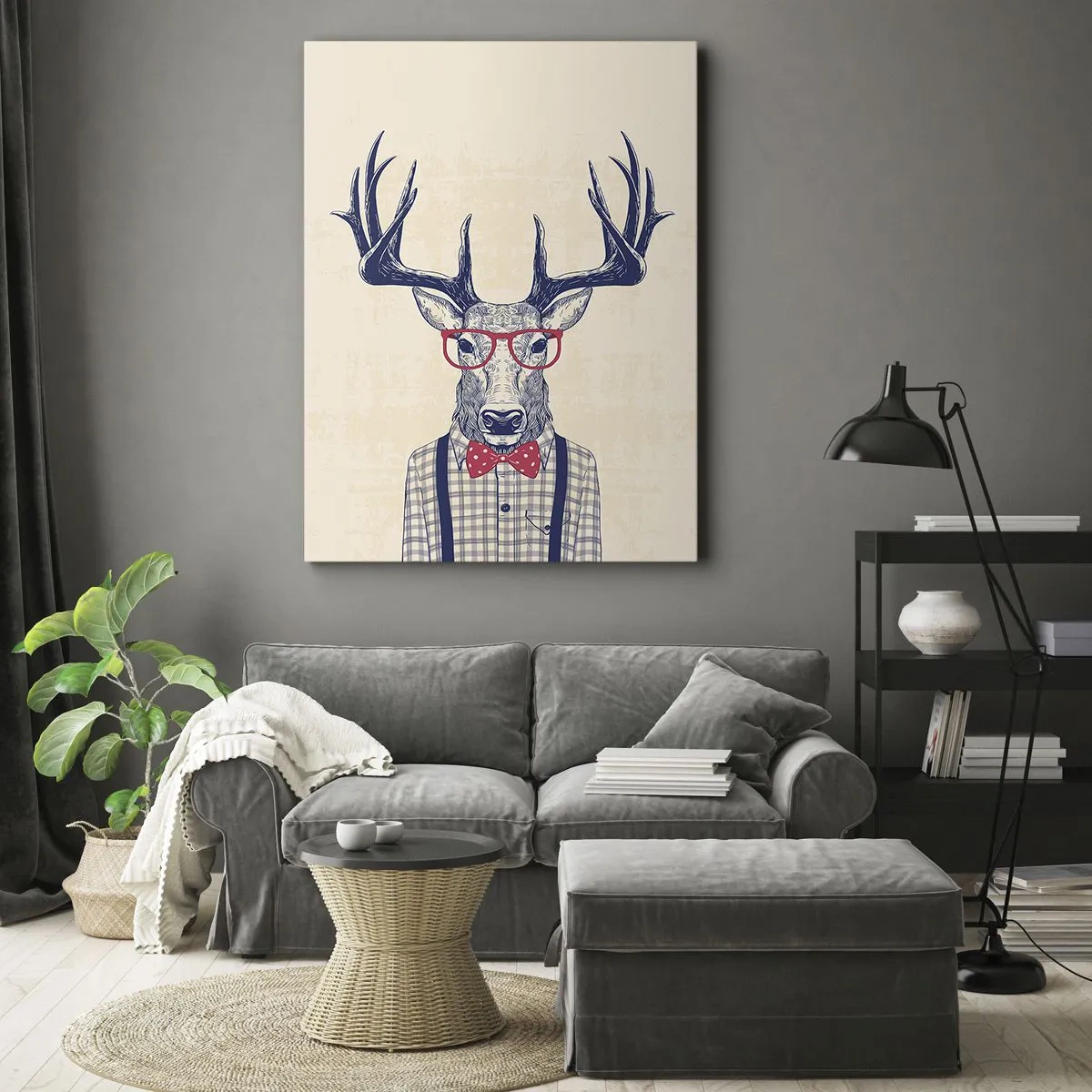 Canvastavla - Bild på duk - Rolig extravagans - 55x100 cm
