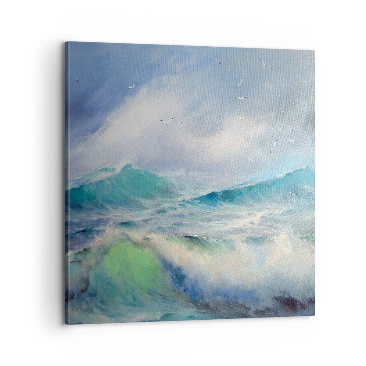 Canvastavla - Bild på duk - "Orkanen vrålade med triumf…' - 60x60 cm