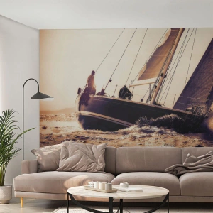 Självhäftande Fototapet Deluxe Sticker - Segla seglaren - Yacht, Hav, segling - 400x280 cm