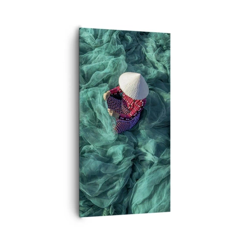 Canvastavla - Bild på duk - I nätens hav - 65x120 cm