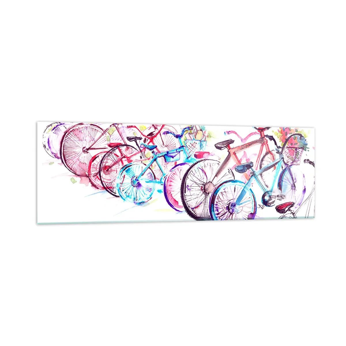 Glastavla - Bild på glas - Antimotoklubbens träff - 160x50 cm