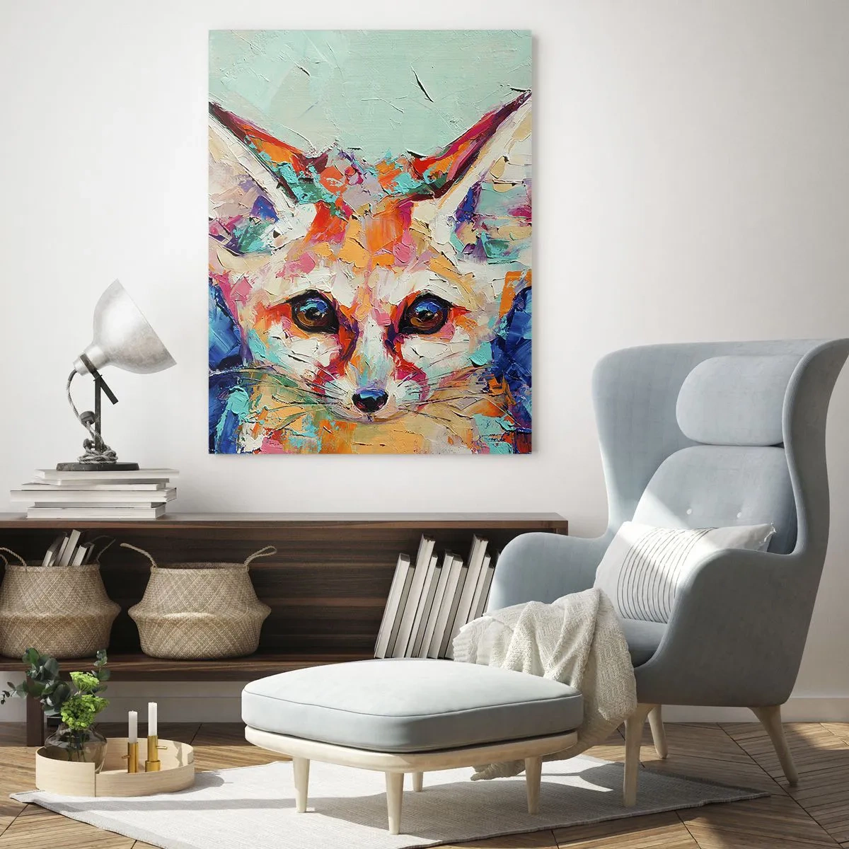 Glastavla - Bild på glas - Är ni redo för mig? - 50x70 cm